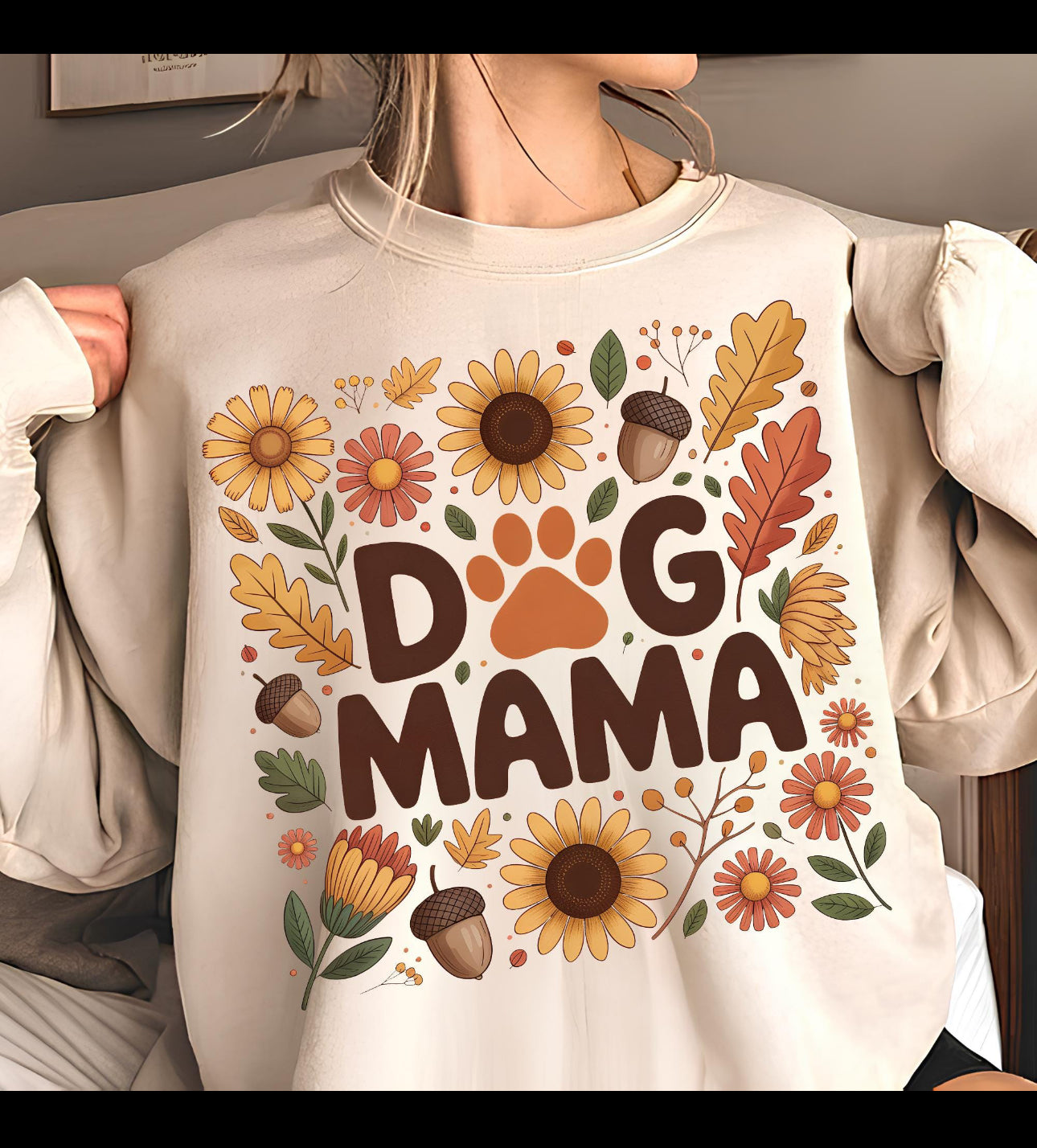 Fall Floral Dog Mama | Fall Dog Mom Apparel ๐