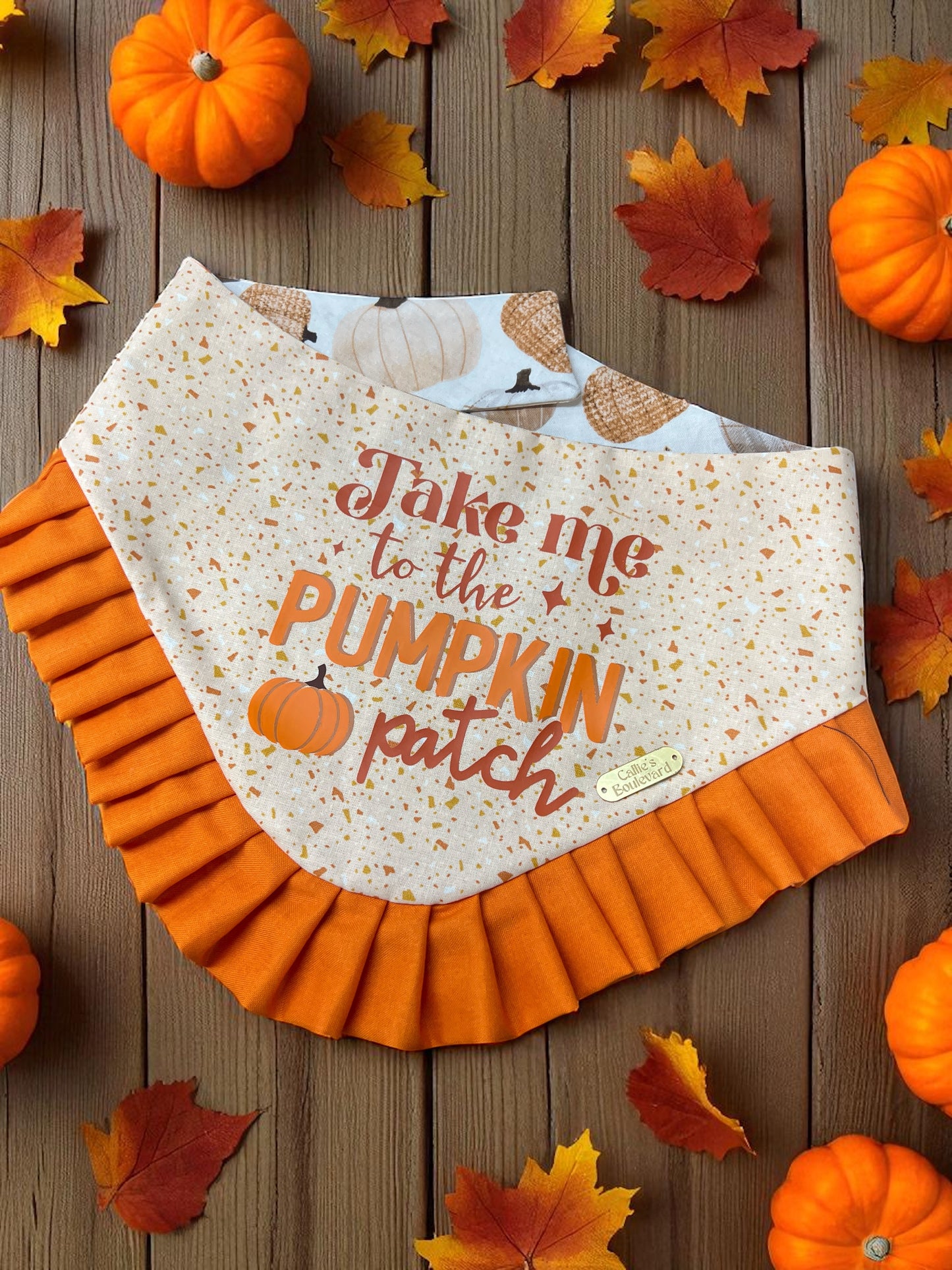 Take Me to the Pumpkin Patch Reversible Bandana | Autumn on The Boulevard Collection 🍁