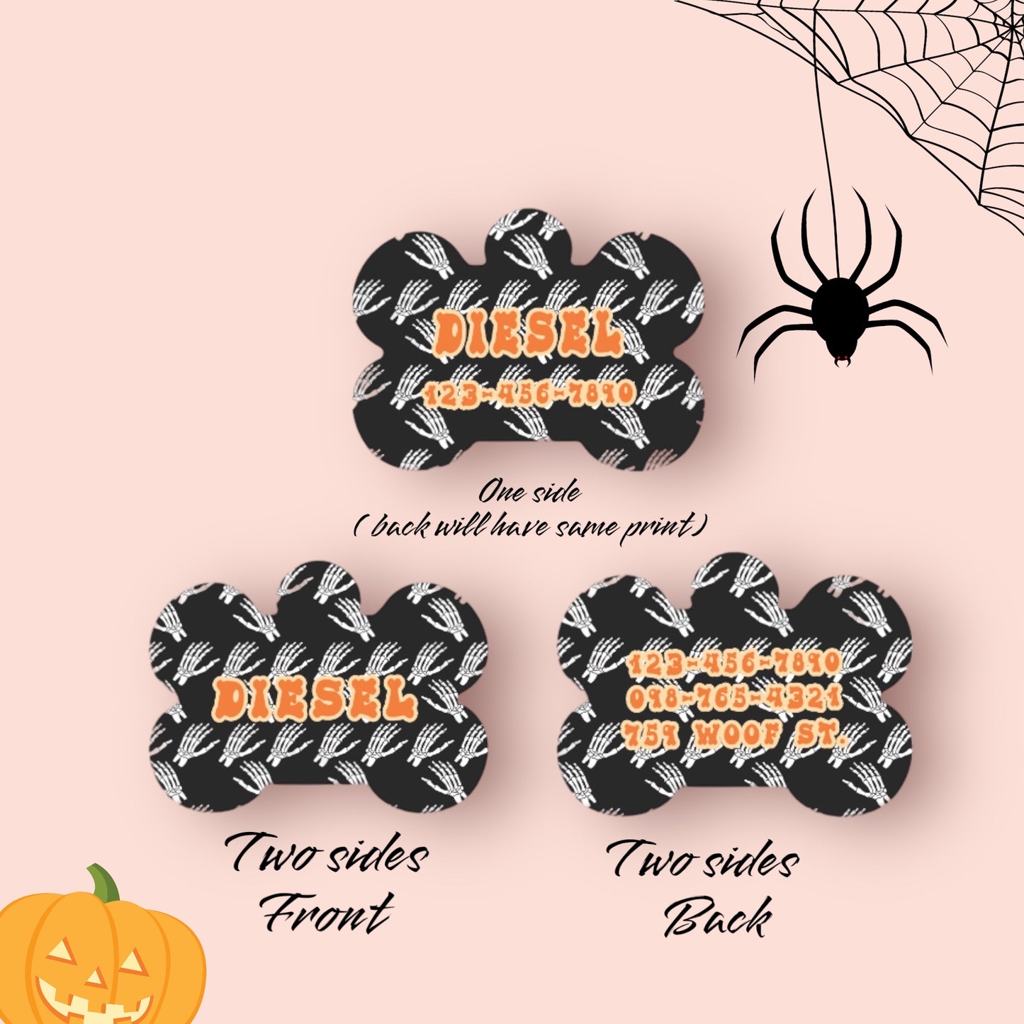 Skeleton Hands | Pet Tags