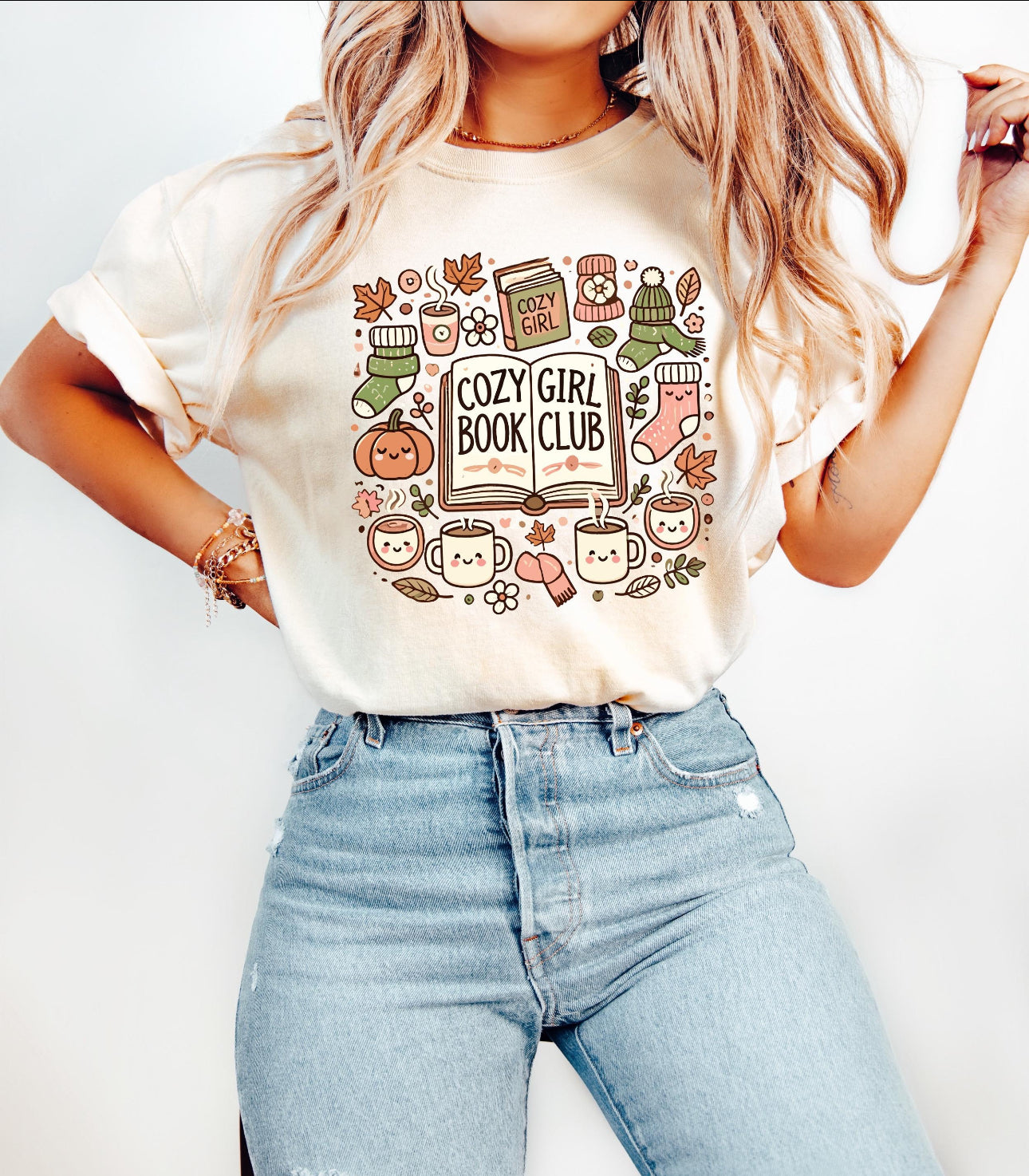 Cozy Girl Book Club | Fall Dog Mom Apparel ๐