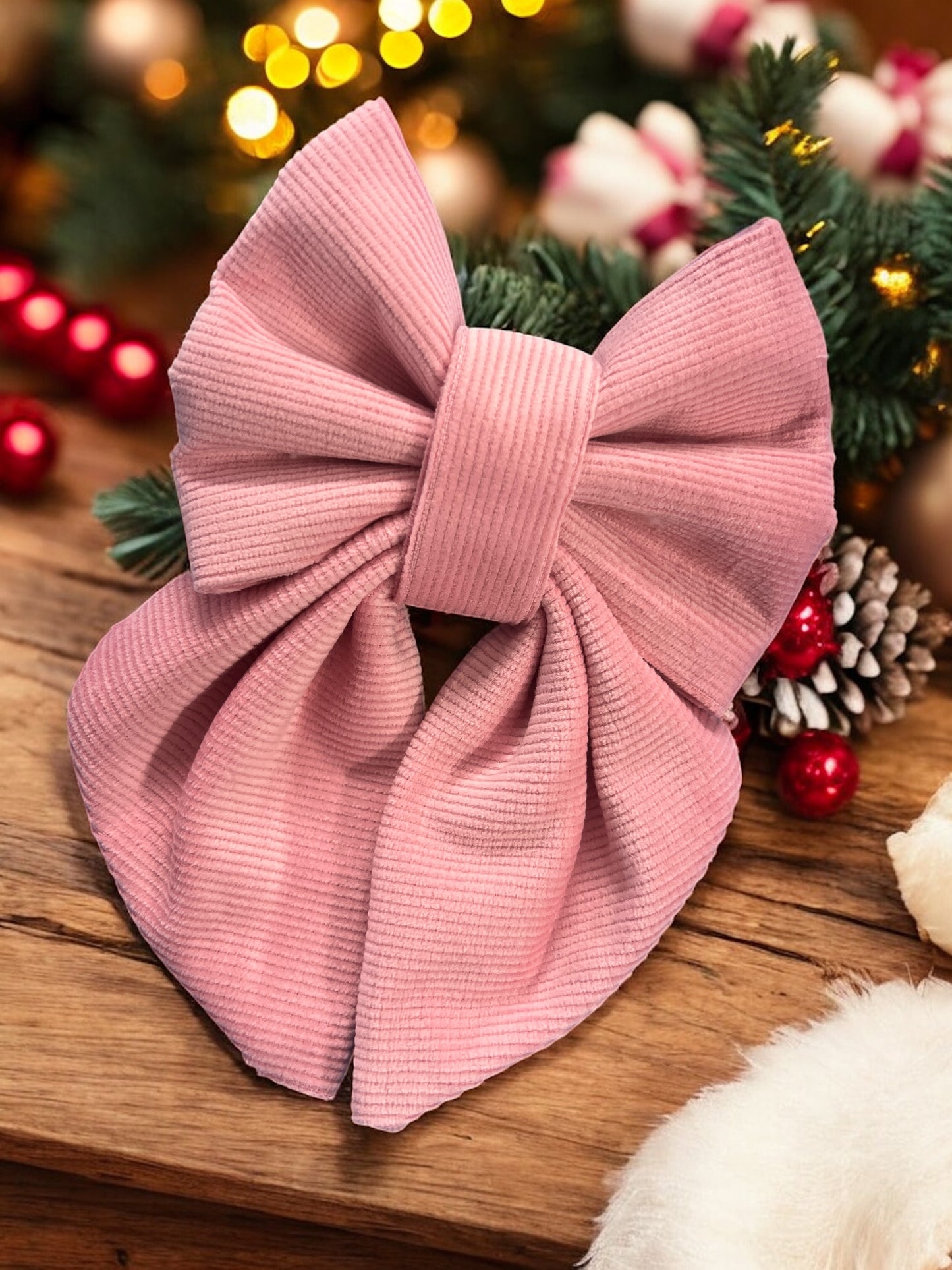Pink Wonderland Corduroy Sailor Bow tie | A Very Boulevard Christmas Collection 🎄