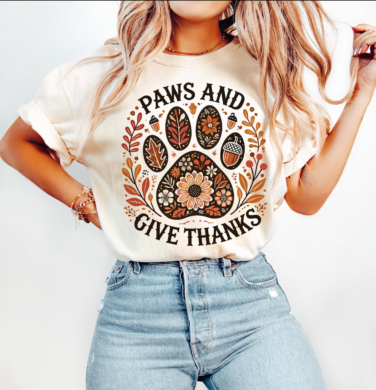 Paws and Give Thanks | Fall Dog Mom Apparel ๐