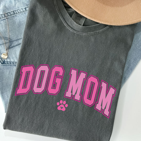 Pink Dog Mom with Paw Print | Dog Mom Apparel