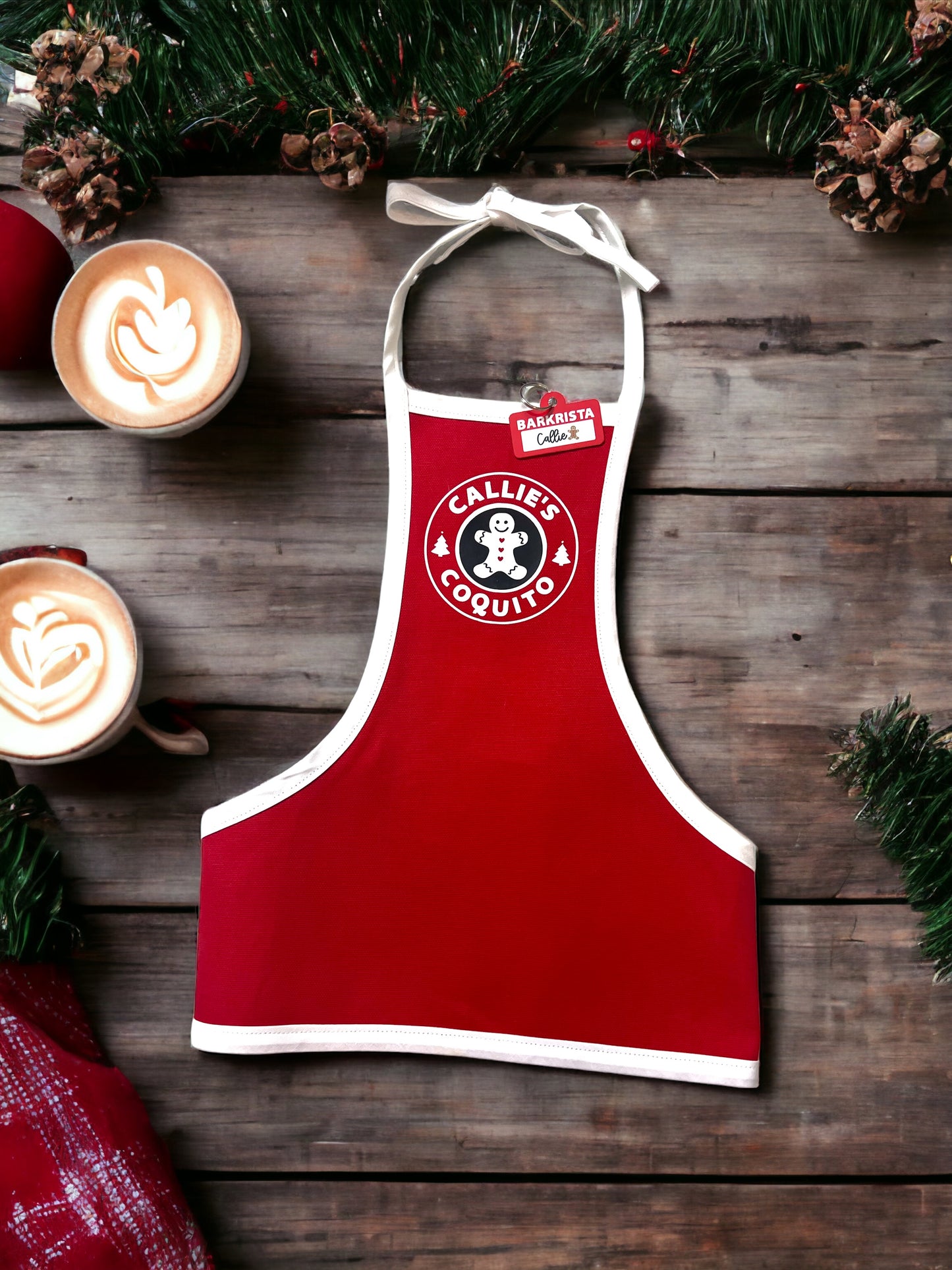 HOLIDAY PUPPUCCINO APRON + TAG SET