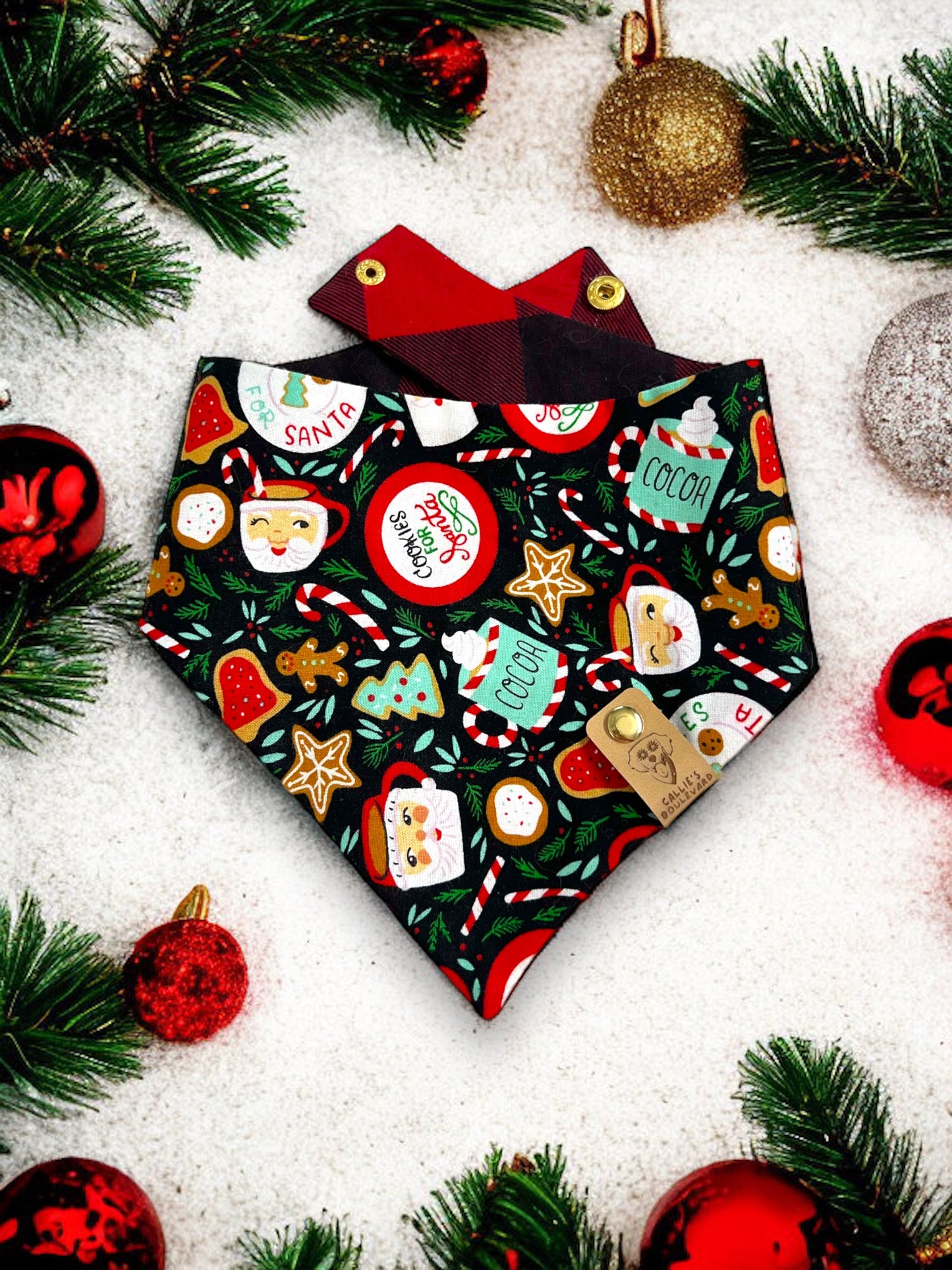Christmas Cookies Reversible Bandana | Holiday Collection π