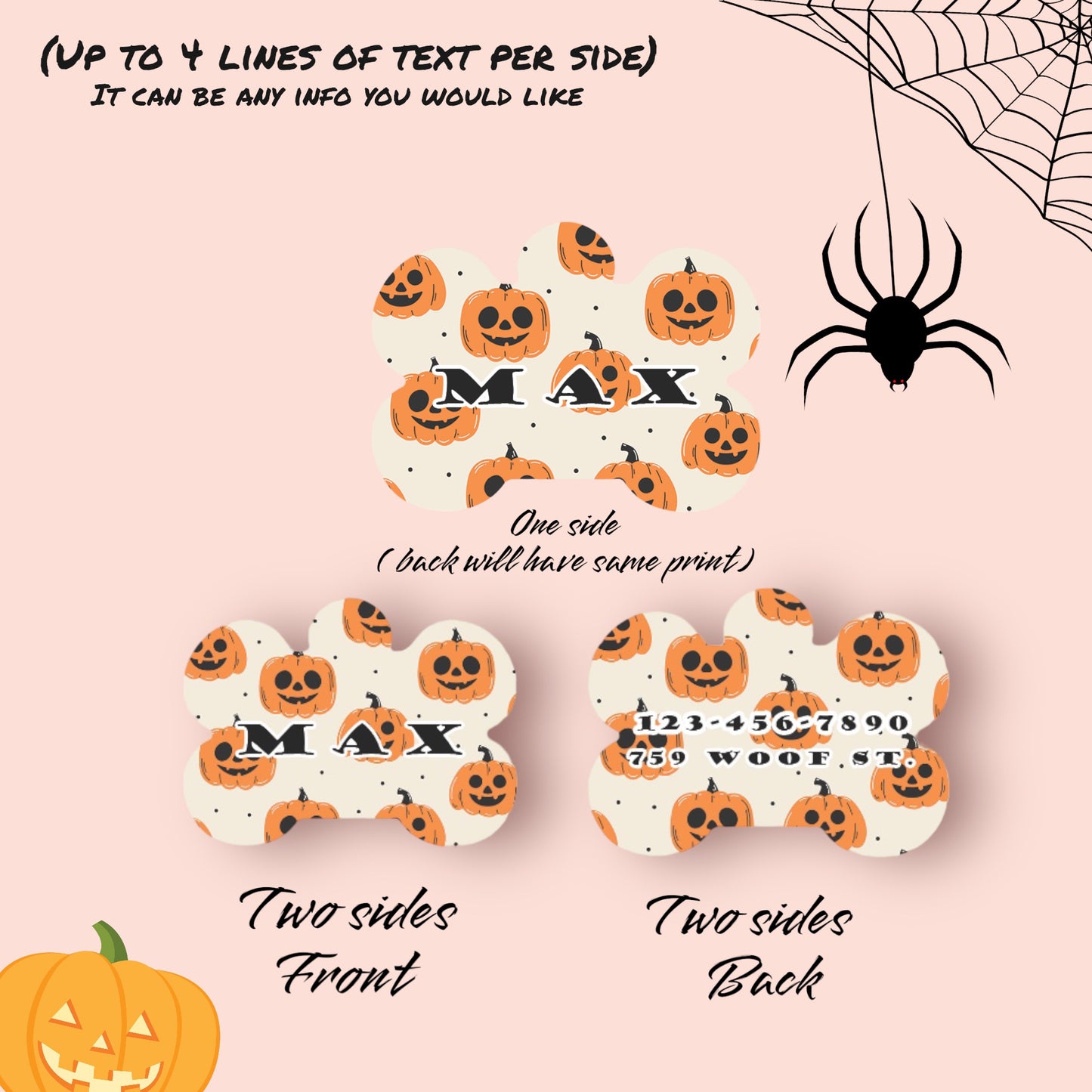 Haunted Pumpkins | Pet Tags
