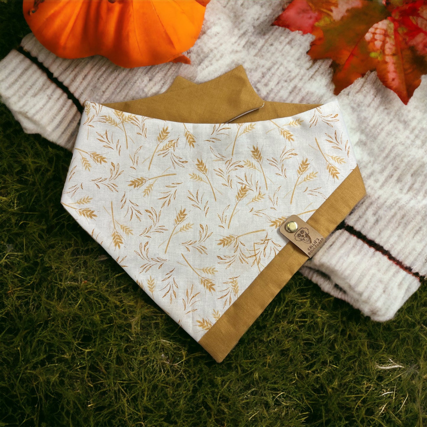Field of Gold Bandana | Fall Pet Accessories