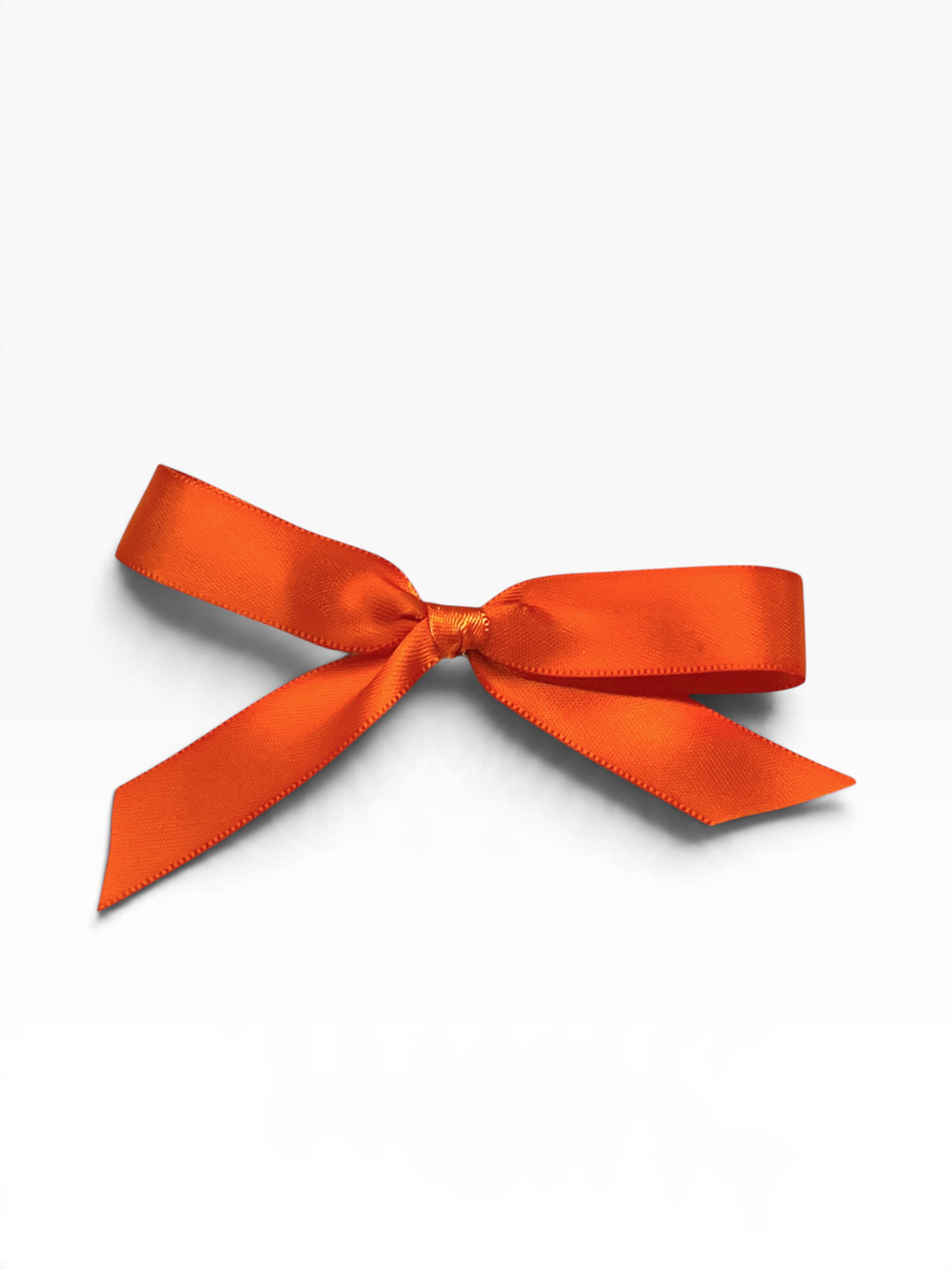 Orange Ribbon Clip-On Bow