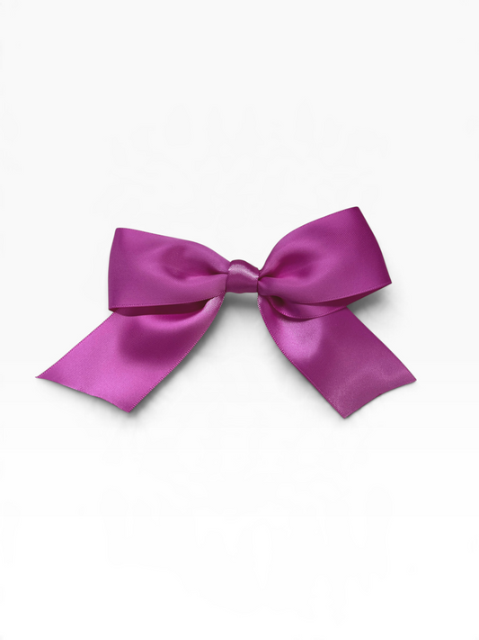 Dark Pink Ribbon Clip-On Bow