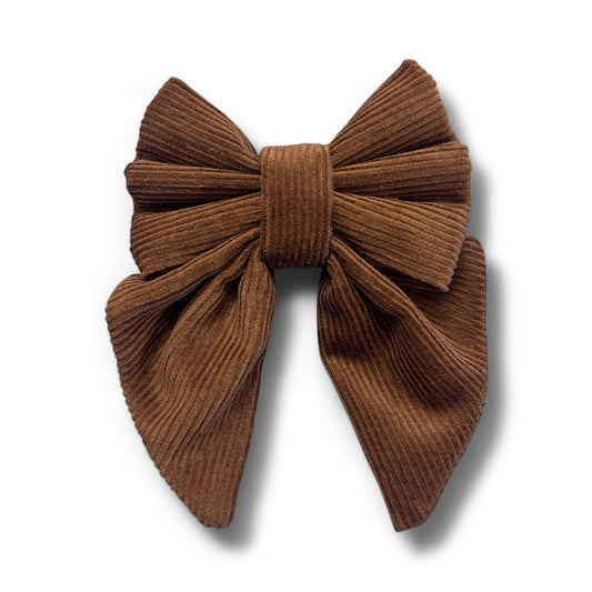 Bark-spresso Corduroy Sailor Bow tie | Autumn on the Boulevard Collection 🍁