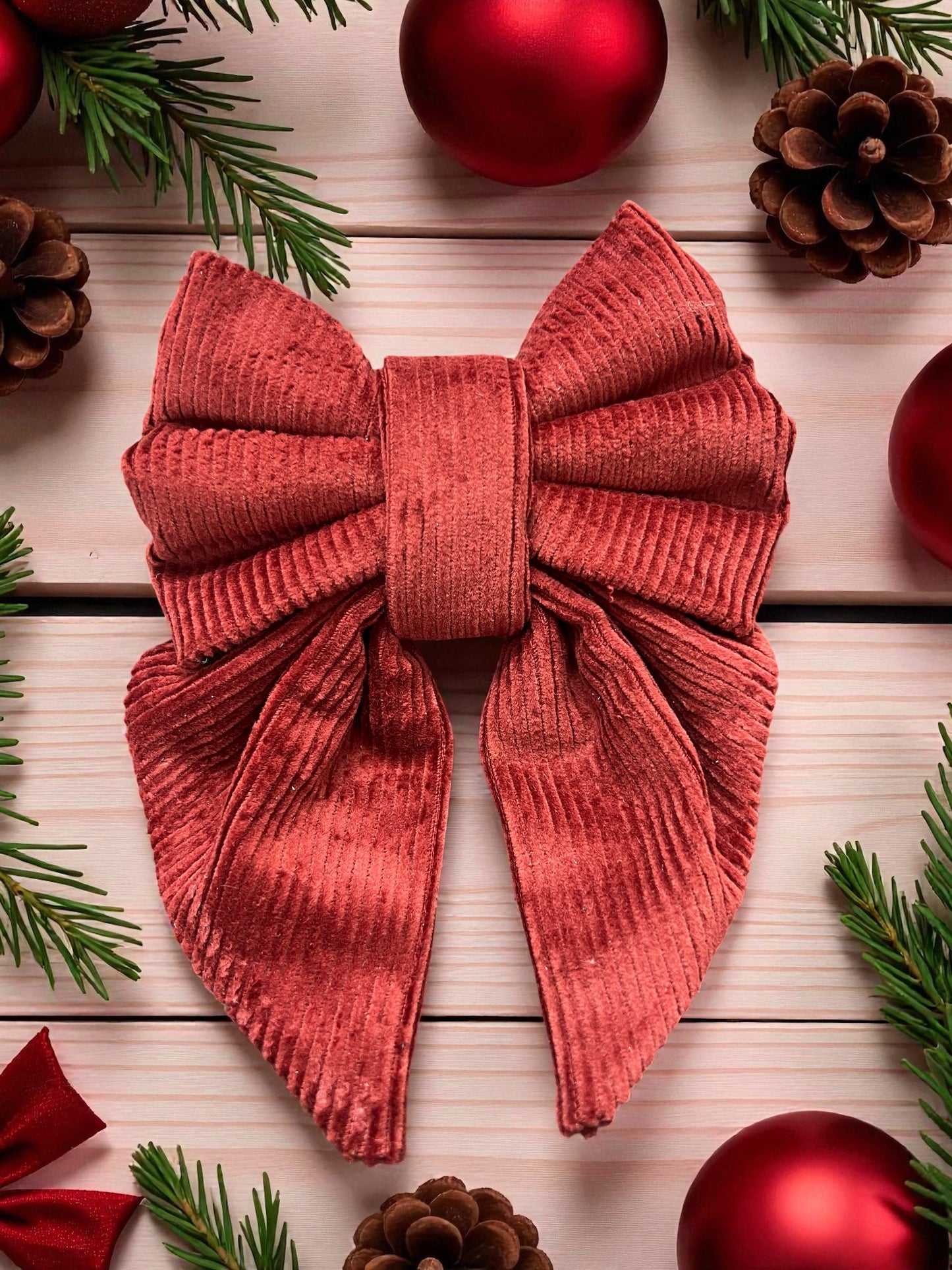 Rudolph Red Corduroy Sailor Bow tie | A Very Boulevard Christmas Collection 🎄