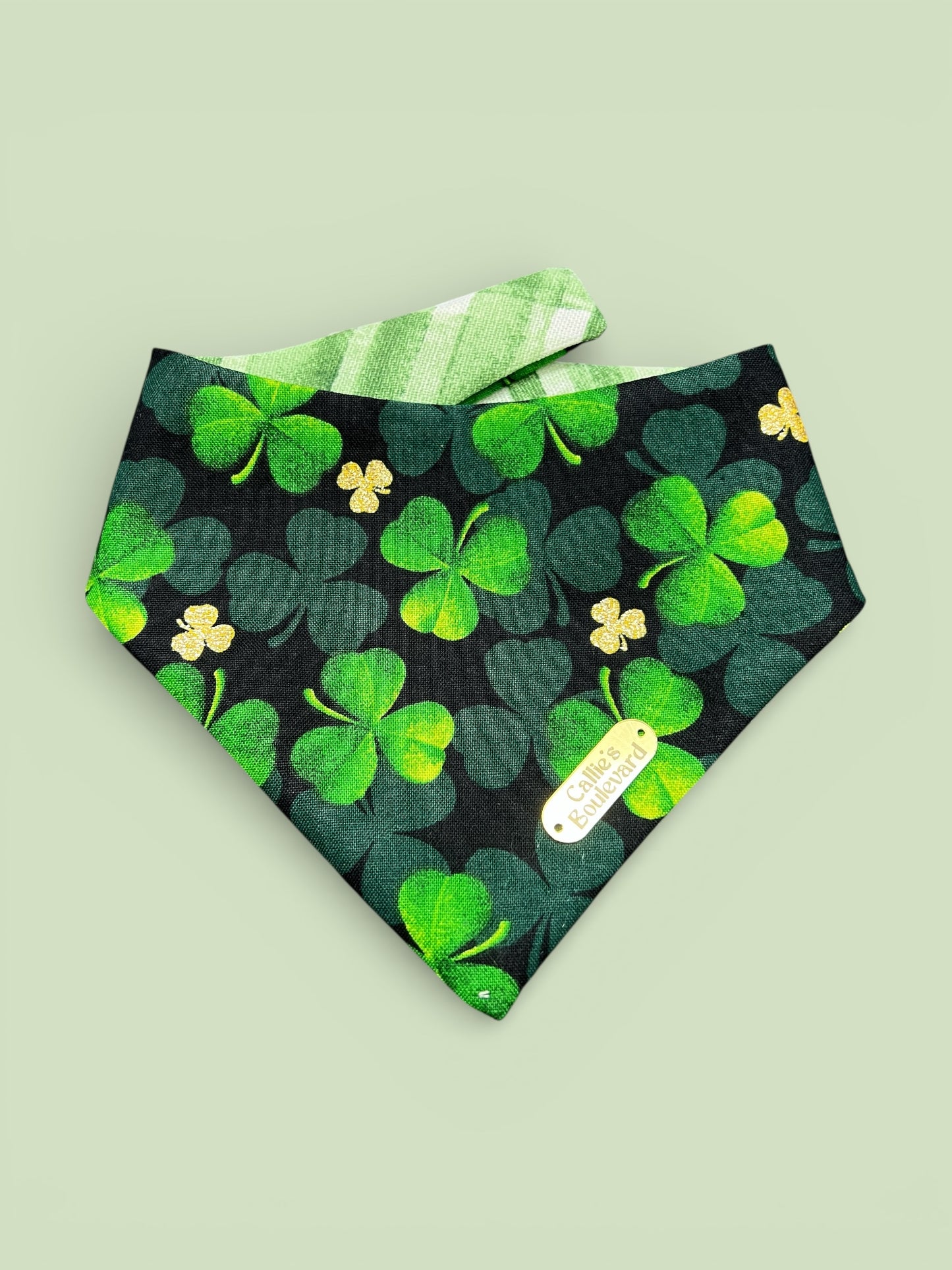 Midnight Clover Reversible Bandana | Feeling Lucky On The Boulevard 🍀