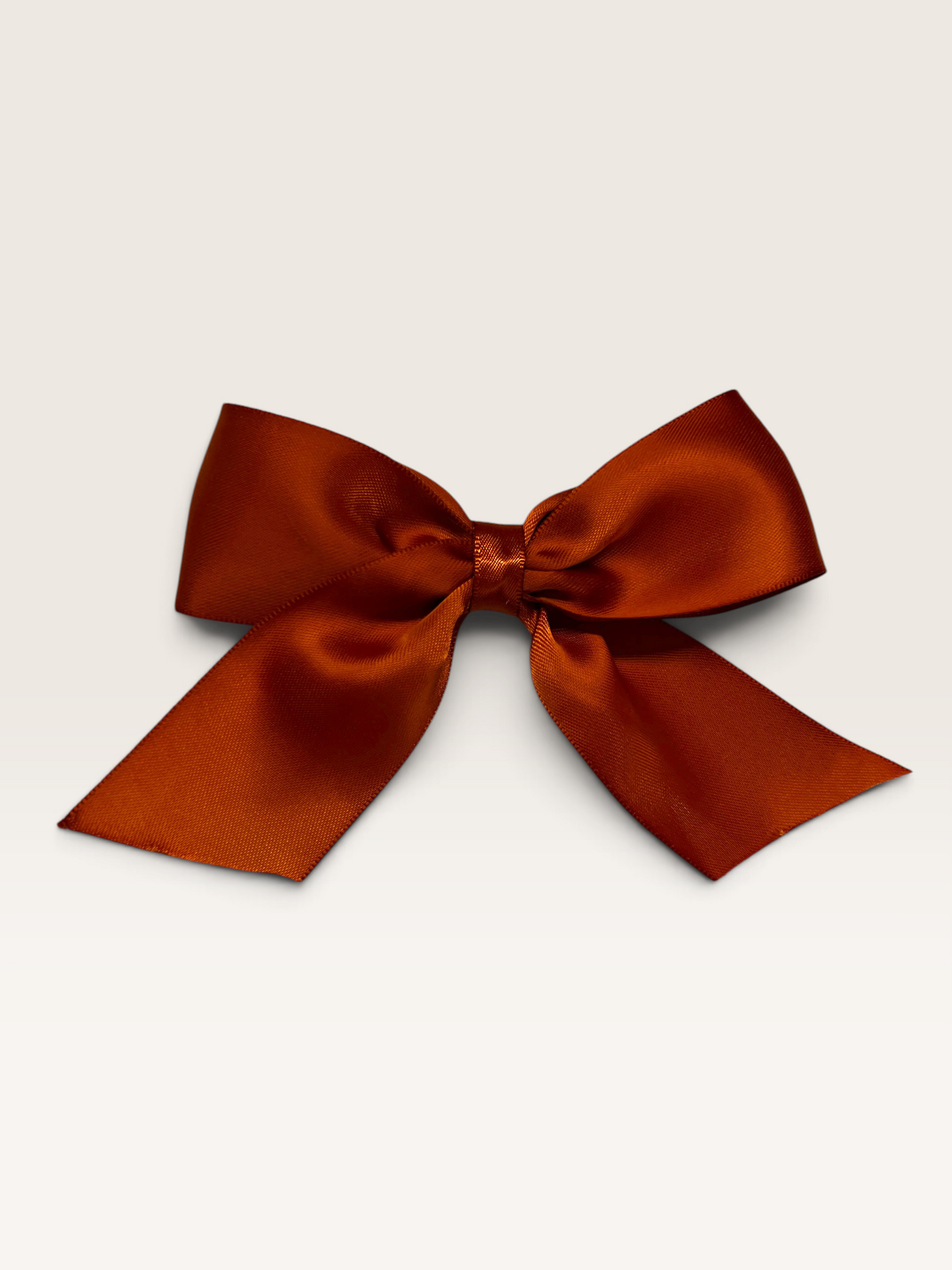 Burnt Orange Ribbon Clip-On Bow