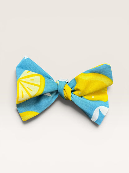 Lemon Knotted Clip-On Bow | Pet Accessories