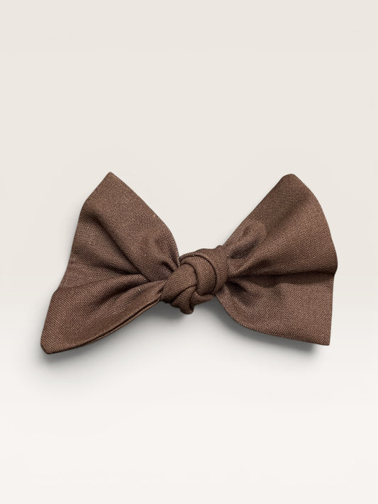 Brown Knotted Clip-On Bow | Pet Accessories