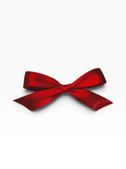 Red Ribbon Clip-On Bow