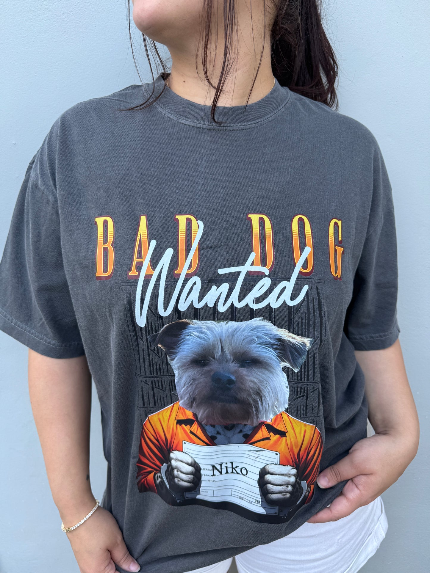 Custom Dog Wanted T-shirt