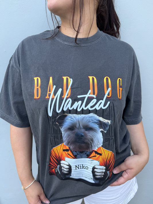 Custom Dog Wanted T-shirt