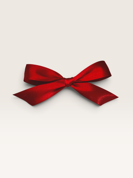 Red Ribbon Clip-On Bow