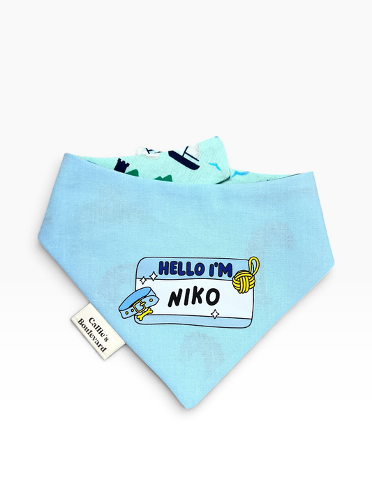 Blue Name Tag Bandana | Dog Mom Essentials