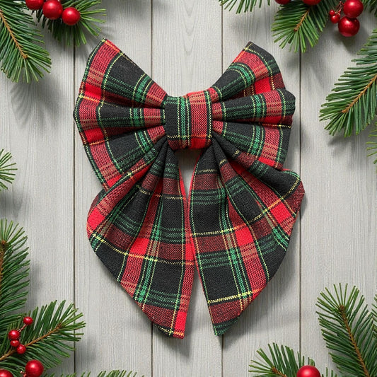 Plaid & Merry Sailor Bow tie | A Very Boulevard Christmas Collection 🎄