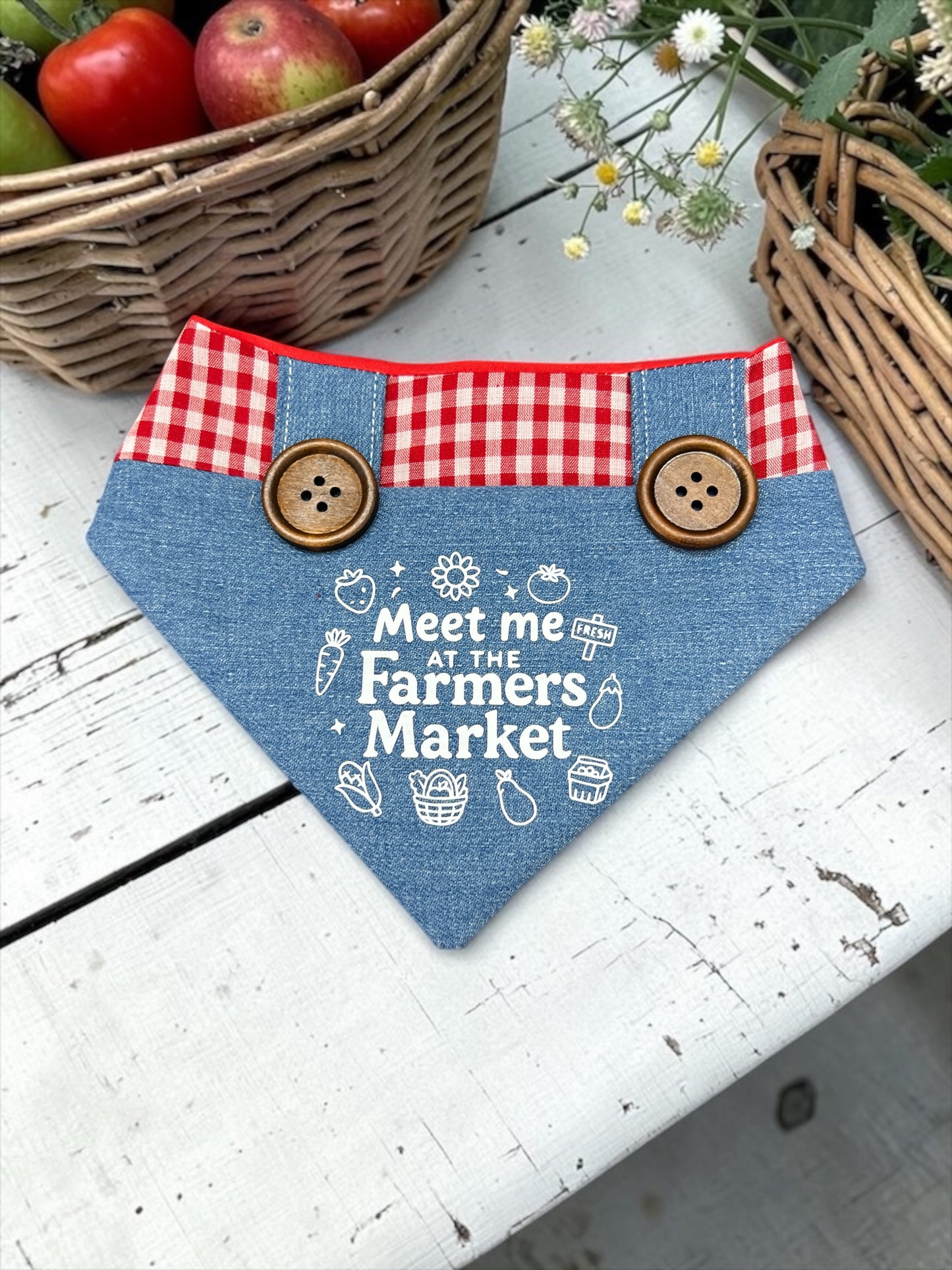Farmers Market Overalls Bandana | Everyday On The Boulevard 🐾