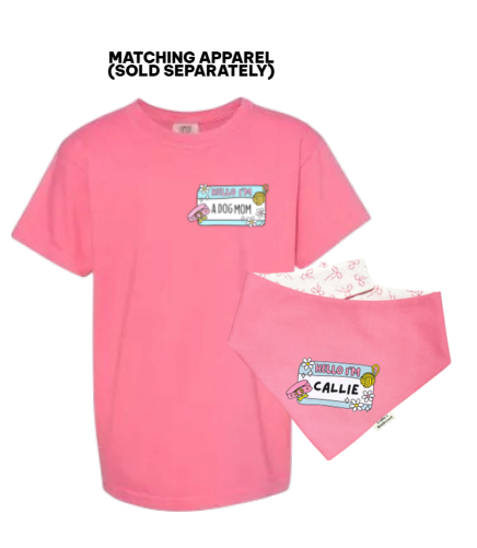 Pink Name Tag Bandana | Dog Mom Essentials