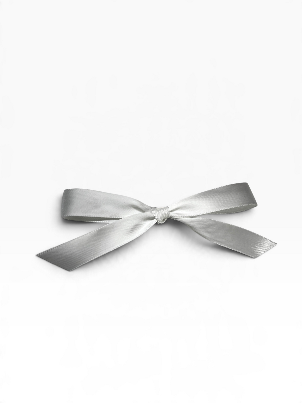 White ribbon Clip-On Bow