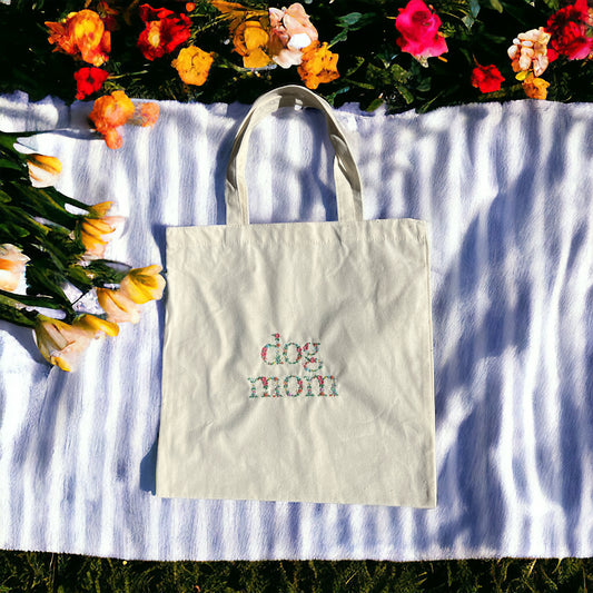 Floral Dog Mom Tote Bag | Hooman Accessories
