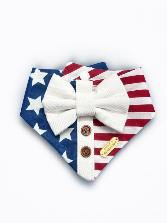 American Dude Bandana | Pawty in The USA Collection 🇺🇸