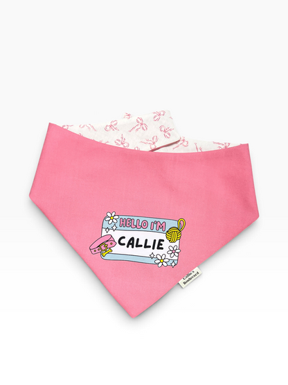 Pink Name Tag Bandana | Dog Mom Essentials