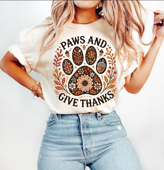 Paws and Give Thanks | Fall Dog Mom Apparel 🍁