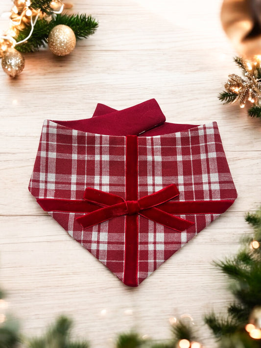 Red Velvet Christmas Bandana | Wrapped in Boulevard Collection 🎄