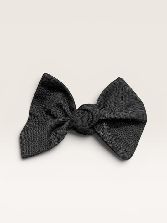 Black Knotted Clip-On Bow | Pet Accessories