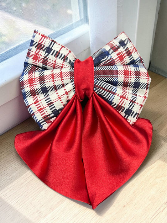Patriotic Plaid Sailor Bowtie | Star-Spangled Boulevard Collection
