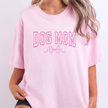 Varisty Dog Mom with Bow | Dog Mom Apparel