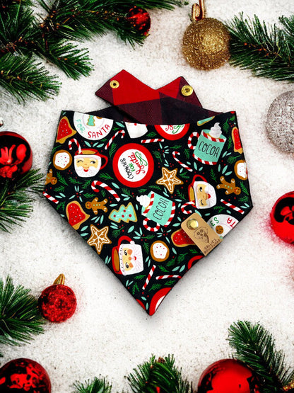 Christmas Cookies Reversible Bandana | Holiday Collection 🎄