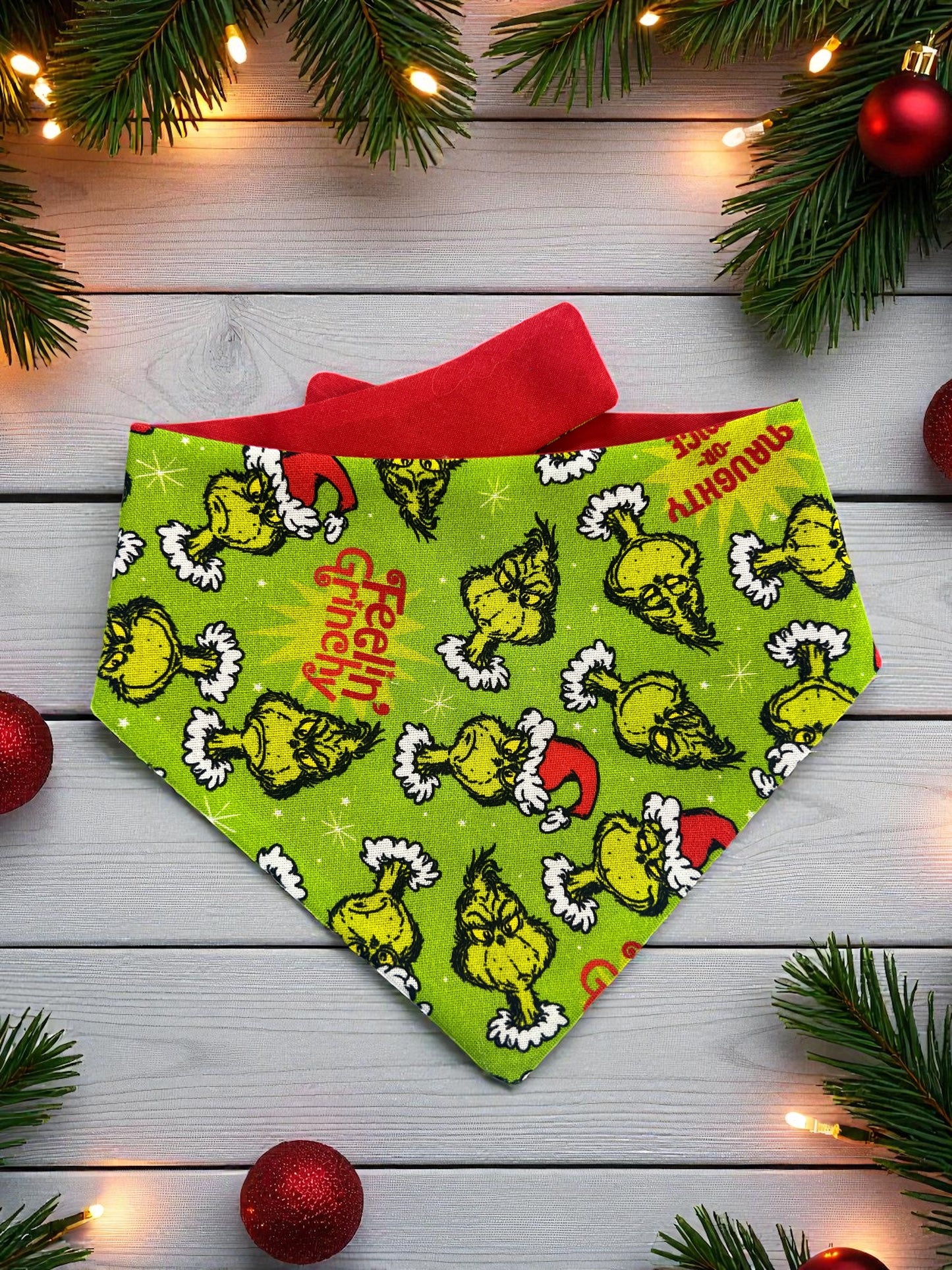 Grinch Mode Reversible Bandana | A Very Boulevard Christmas Collection 🎄