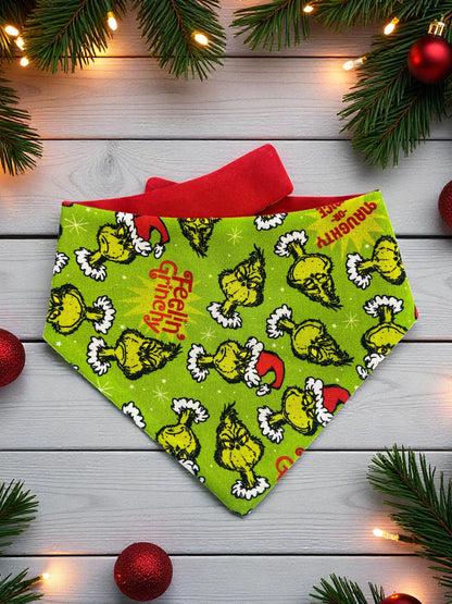 Grinch Mode Reversible Bandana | A Very Boulevard Christmas Collection 🎄