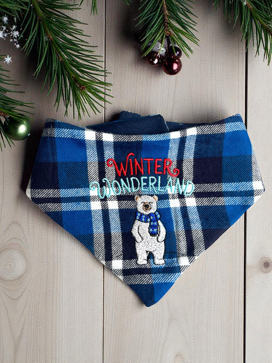 Winter Wonderland in Blue Bandana | Wrapped in Boulevard Collection 🎄