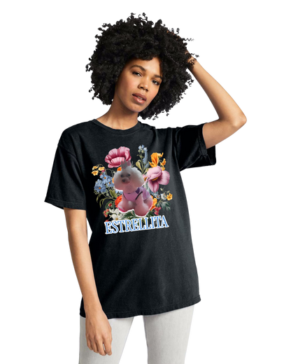 Custom Floral Dog Pet Portrait T-shirt