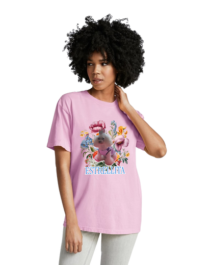 Custom Floral Dog Pet Portrait T-shirt