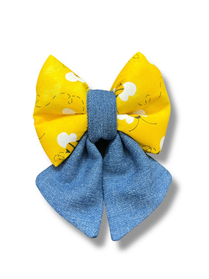 Denim Beehive Sailor Bowtie | Petals On The Boulevard ✿