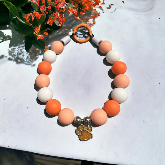 Creamsicle Beaded Necklace | Pet Accessories