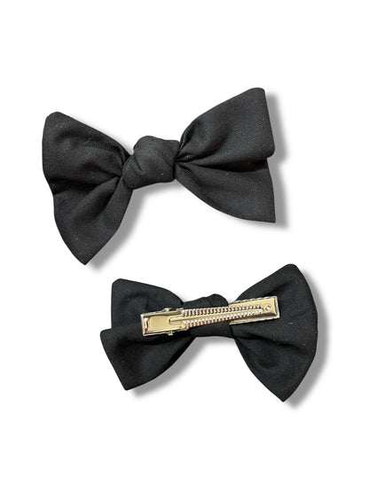 Black Knotted Clip-On Bow | Pet Accessories