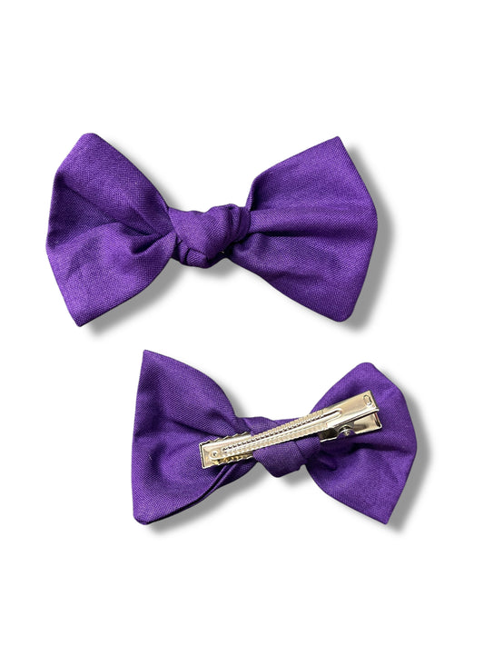Purple Knotted Clip-On Bow | Pet Accessories