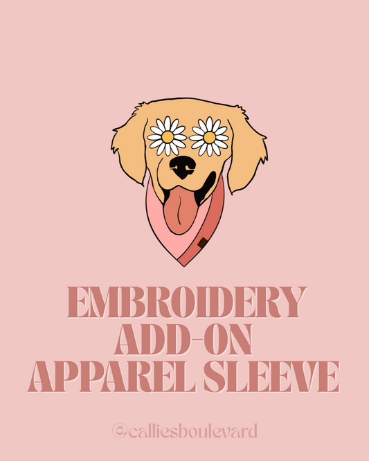 ADD-ON EMBROIDERY ON APPAREL SLEEVE