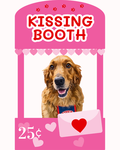 Personalized Kissing Booth Crewneck | Valentines Day Dog Mom Apparel