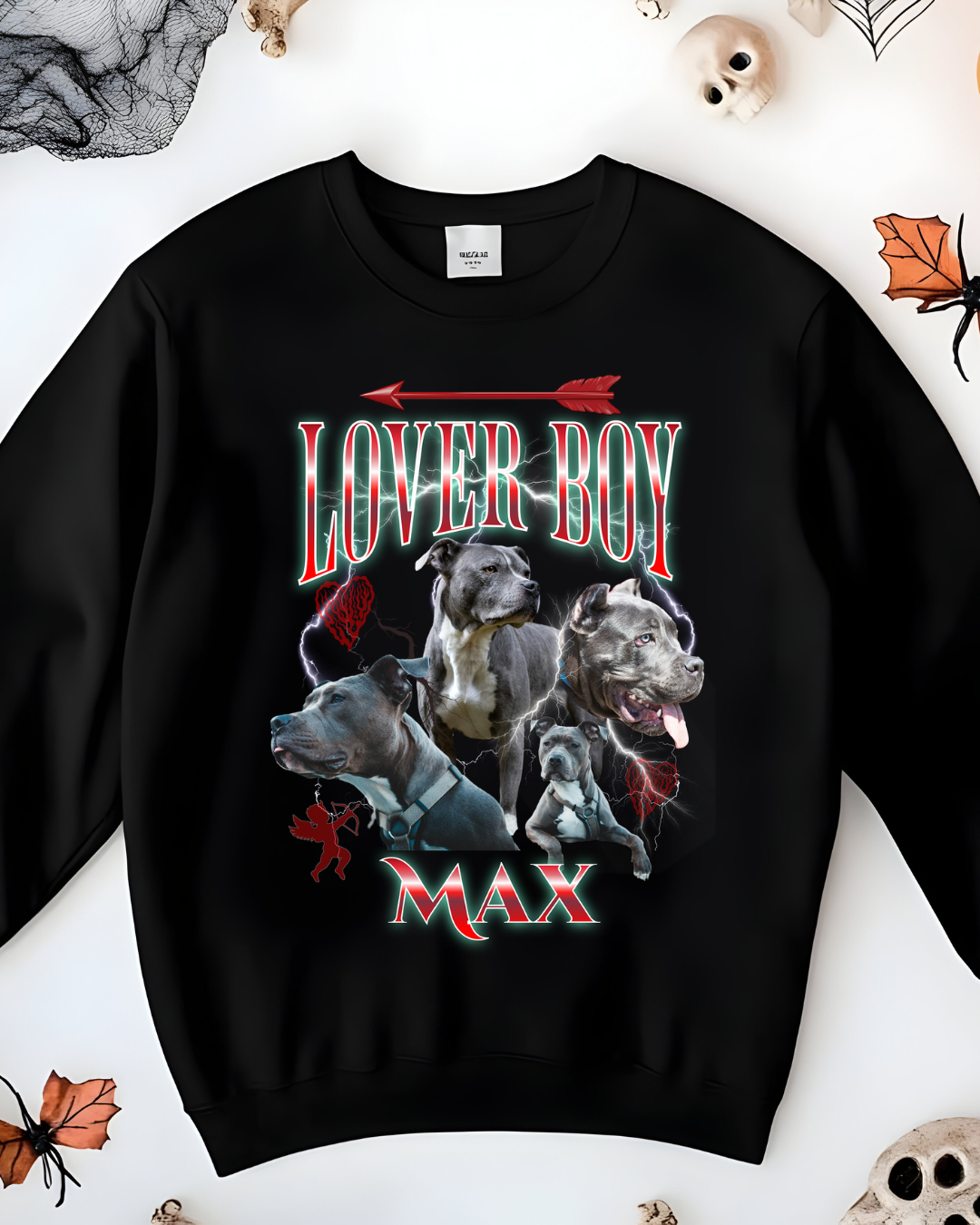 Personalized Lover Boy Crewneck | Valentine's Day Dog Mom Apparel