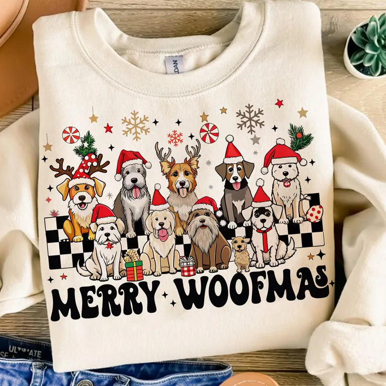 Merry Woofmas | Christmas Dog Mom Apparel 🎄